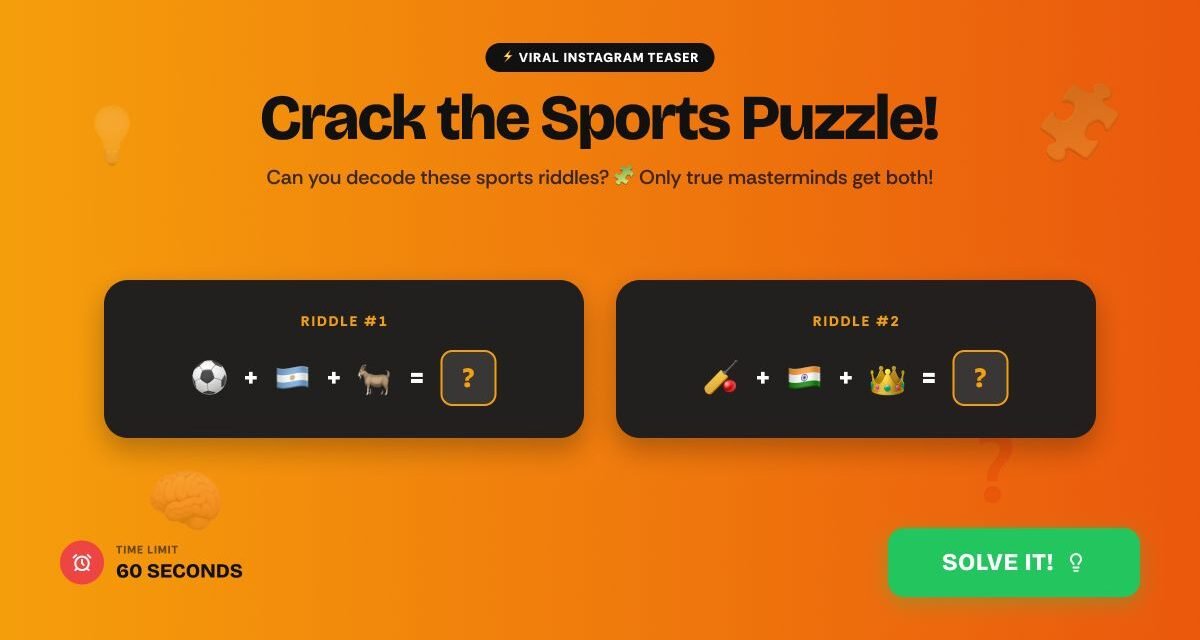 Welcome to the Sports Emoji Challenge!